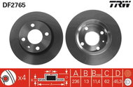 TRW Brake disc DF2765, set of 2 - Brake Disc