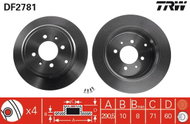 TRW Brake disc DF2781, set of 2 - Brake Disc