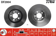TRW Brake disc DF2804, set of 2 - Brake Disc