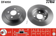 TRW Brake disc DF4050, set of 2 - Brake Disc