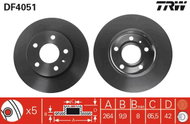 TRW Brake disc DF4051, set of 2 - Brake Disc