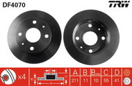 TRW Brake disc DF4070, set of 2 - Brake Disc