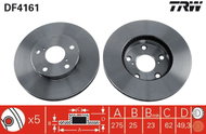 TRW Brake disc DF4161, set of 2 - Brake Disc