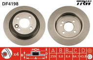 TRW Brake disc DF4198, set of 2 - Brake Disc