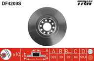TRW Brake disc DF4209S, set of 2 - Brake Disc
