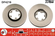 TRW Brake disc DF4216, set of 2 - Brake Disc