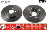 TRW Brake disc DF4218, set of 2 - Brake Disc