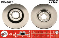 TRW Brake Disc DF4262S, set of 2 - Brake Disc