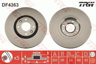 TRW Brake disc DF4363, set of 2 - Brake Disc