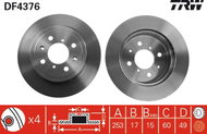 TRW Brake disc DF4376, set of 2 - Brake Disc