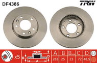 TRW Brake Disc DF4386, Set of 2 - Brake Disc