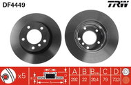 TRW Brake disc DF4449, set of 2 - Brake Disc