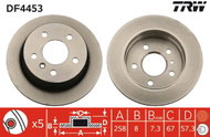 TRW Brake disc DF4453, set of 2 - Brake Disc