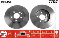 TRW Brake disc DF4454, set of 2 - Brake Disc