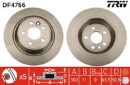 TRW Brake disc DF4766, set of 2 - Brake Disc