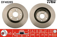 TRW Brake Disc DF4828S, set of 2 - Brake Disc