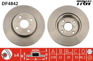 TRW Brake disc DF4842, set of 2 - Brake Disc