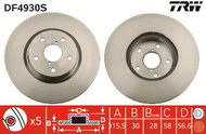 TRW Brake Disc DF4930S, set of 2 - Brake Disc