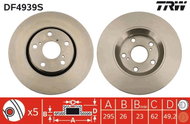 TRW Brake Disc DF4939S, set of 2 - Brake Disc