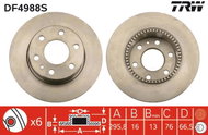 TRW Brake Disc DF4988S, set of 2 - Brake Disc