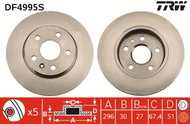 TRW Brake Disc DF4995S, set of 2 - Brake Disc