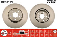 TRW Brake Disc DF6019S, set of 2 - Brake Disc