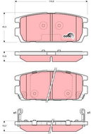 TRW Brake Pads GDB3296 - Brake Pads