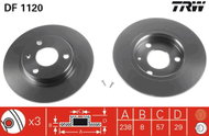 TRW Brake disc DF1120, set of 2 - Brake Disc