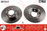TRW Brake disc DF1217, set of 2 - Brake Disc