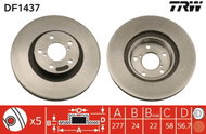 TRW Brake disc DF1437, set of 2 - Brake Disc