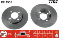 TRW Brake disc DF1516, set of 2 - Brake Disc