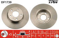 TRW Brake disc DF1739, set of 2 - Brake Disc