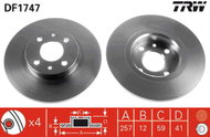 TRW Brake disc DF1747, set of 2 - Brake Disc