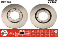 TRW Brake disc DF1967, set of 2 - Brake Disc