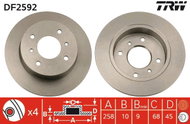 TRW Brake disc DF2592, set of 2 - Brake Disc