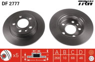 TRW Brake disc DF2777, set of 2 - Brake Disc
