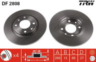 TRW Brake disc DF2808, set of 2 - Brake Disc