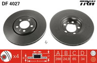 TRW Brake disc DF4027, set of 2 - Brake Disc