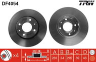 TRW Brake disc DF4054, set of 2 - Brake Disc