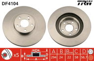 TRW Brake disc DF4104, set of 2 - Brake Disc