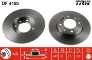 TRW Brake disc DF4185, set of 2 - Brake Disc