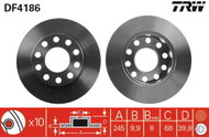 TRW Brake disc DF4186, set of 2 - Brake Disc