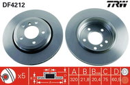TRW Brake disc DF4212, set of 2 - Brake Disc