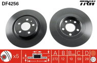 TRW Brake disc DF4256, set of 2 - Brake Disc