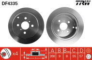 TRW Brake disc DF4335, set of 2 - Brake Disc