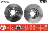 TRW Brake disc DF4359, set of 2 - Brake Disc