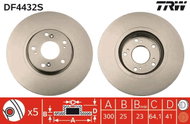TRW Brake Disc DF4432S, set of 2 - Brake Disc