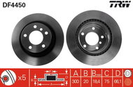 TRW Brake disc DF4450, set of 2 - Brake Disc
