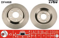 TRW Brake disc DF4468, set of 2 - Brake Disc