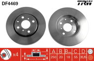 TRW Brake disc DF4469, set of 2 - Brake Disc